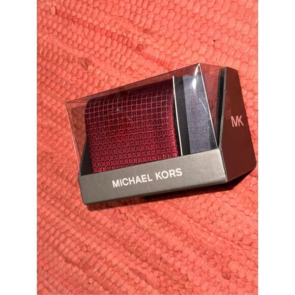 NEW WITH IN BOX New-MICHAEL KORS Men's Tie ~ Pink~ Geometric Pattern ~ MSRP $69. - Picture 1 of 5